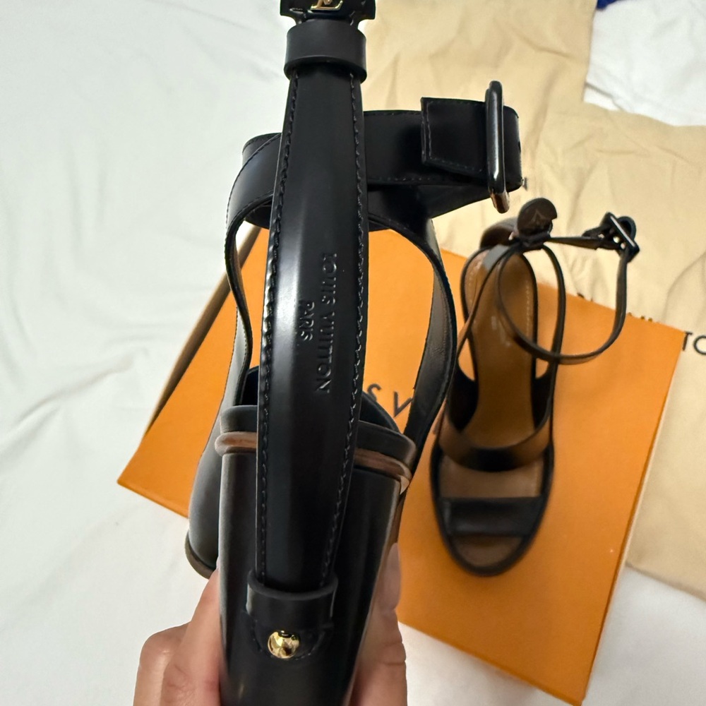 Louis Vuitton Black Trinity Leather Sandals - Picture 11 of 12
